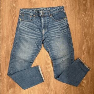 American Eagle Outfitters Men's Straight Blue Denim Jeans